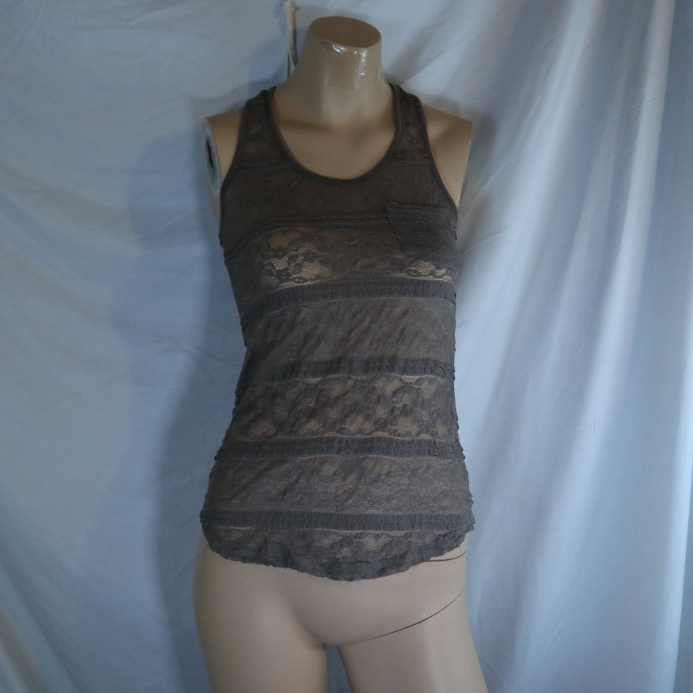 Lacy sheer Tank top XS Delias